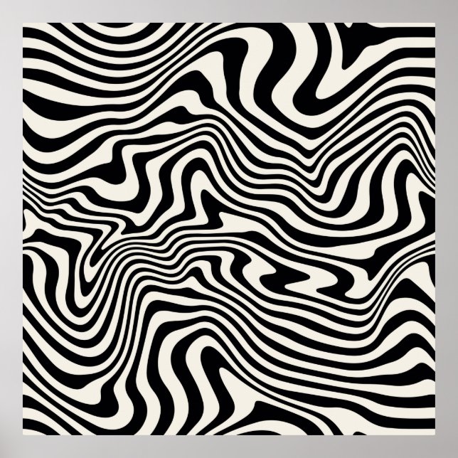 nahtloses Muster. Abstrakt gestreifte Textur mit b Poster (Vorne)