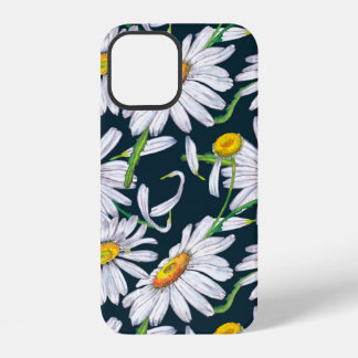 Nahtloses Muster aus großen Kamillenblüten, Blüten iPhone 12 Hülle