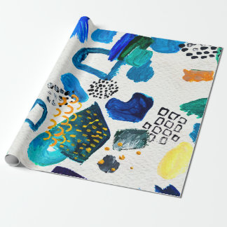 Nahtloses Muster aus handgezeichneten Pinselstrich Geschenkpapier