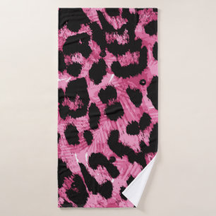 Nahtloses Muster aus Leopard Badehandtuch