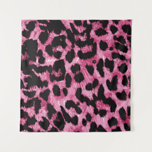Nahtloses Muster aus Leopard Wandteppich