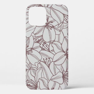 Nahtloses Muster aus Lilienblüten vintage. Handgez Case-Mate iPhone Hülle