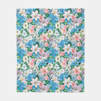 Nahtloses Muster aus pastellfarbenen Blumen Fleecedecke