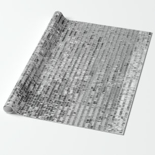 Nahtloses Muster aus silbernen Pailletten Geschenkpapier