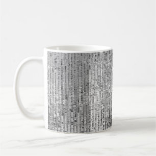 Nahtloses Muster aus silbernen Pailletten Kaffeetasse