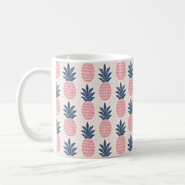 Nahtloses Muster bei Ananas Kaffeetasse (Links)