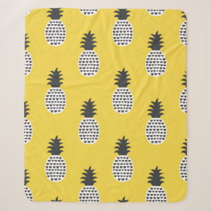 Nahtloses Muster bei Ananas Sherpadecke