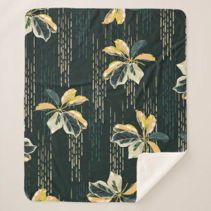 Nahtloses Muster Botanische VARIEGIERTE PFLANZE, L Sherpadecke