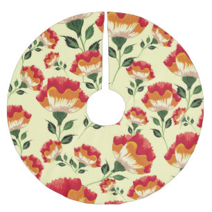 Nahtloses Muster, bunte Blume. Polyester Weihnachtsbaumdecke