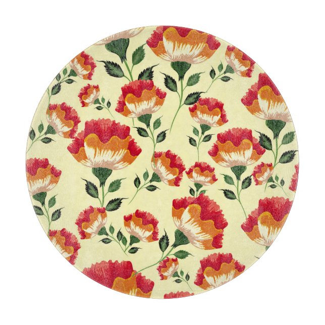 Nahtloses Muster, bunte Blume. Schneidebrett (Vorderseite)