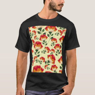 Nahtloses Muster, bunte Blume. T-Shirt
