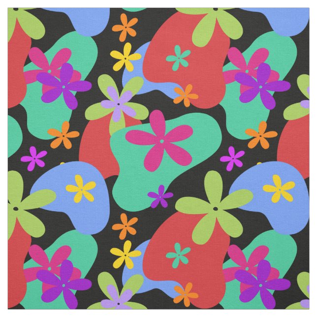 Nahtloses Muster der Retro Blumen gefärbt Stoff (Muster)