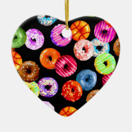 Nahtloses Muster der Schaumgummiringe + Ihr Keramikornament