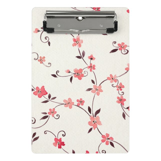 Nahtloses Muster des Aquarells mit angeredetem Mini Klemmbrett (Vorderseite)