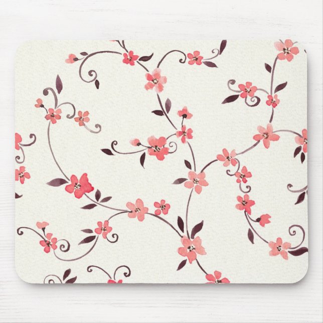 Nahtloses Muster des Aquarells mit angeredetem Mousepad (Vorne)