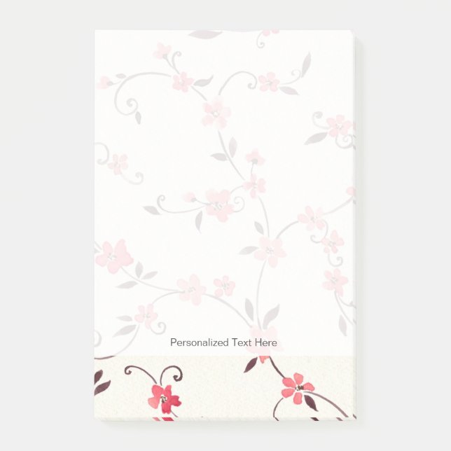 Nahtloses Muster des Aquarells mit angeredetem Post-it Klebezettel (Vorderseite)