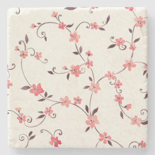 Nahtloses Muster des Aquarells mit angeredetem Steinuntersetzer