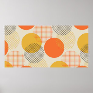 Nahtloses Muster des geometrischen Kreises Poster
