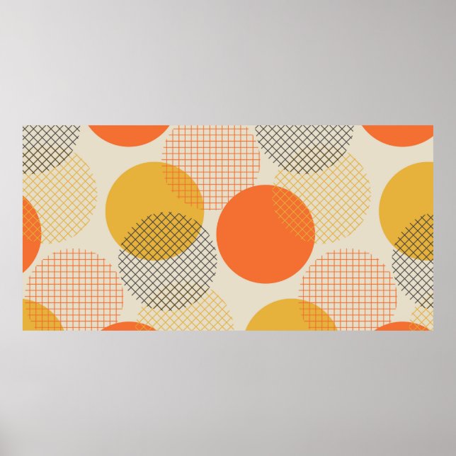 Nahtloses Muster des geometrischen Kreises Poster (Vorne)