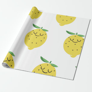 nahtloses Muster des Niedlichen Lemon-Cartoon, Geschenkpapier