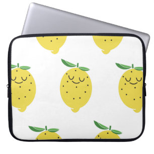 nahtloses Muster des Niedlichen Lemon-Cartoon, Laptopschutzhülle