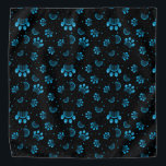 Nahtloses Muster des Tatzendruckes in der blauen Halstuch<br><div class="desc">Nahtloses Muster des Tatzendruckes in der blauen und schwarzen Farbe</div>