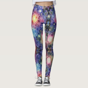 Nahtloses Muster einer Galaxie Leggings