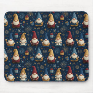 Nahtloses Muster festlicher Gnome Mousepad