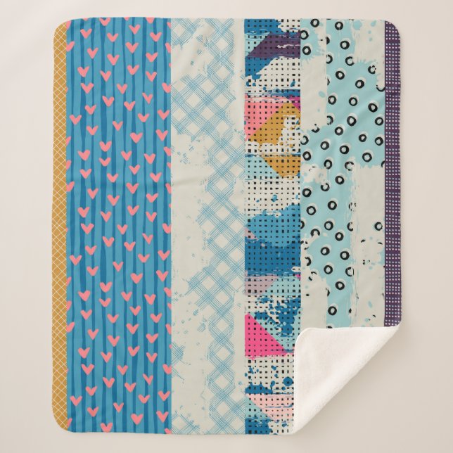 Nahtloses Muster, Fliesen aus Fliesen.  Sherpadecke (Vorderseite)