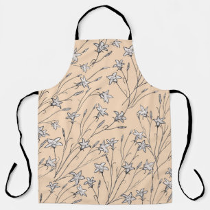 nahtloses Muster Glockenblumen Pastelllinie Kunst, Schürze