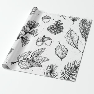 Nahtloses Muster. Handgezeichnete Vintage Illustra Geschenkpapier