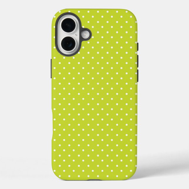 Nahtloses Muster  helles Limette-Polka-Punkt-Muste Case-Mate iPhone Hülle (Rückseite)