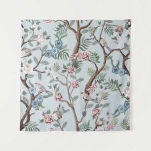 Nahtloses Muster im Chinoiserie-Stil mit Pionieren Wandteppich