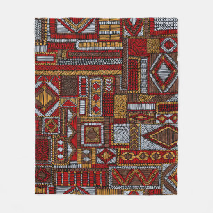 Nahtloses Muster im Patchwork-Stil. bestickt E Fleecedecke