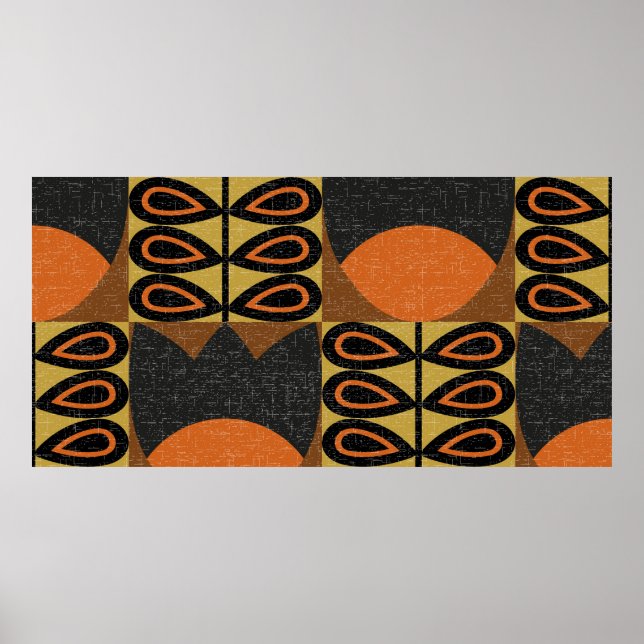 nahtloses Muster im skandinavischen Design-Stil. R Poster (Vorne)