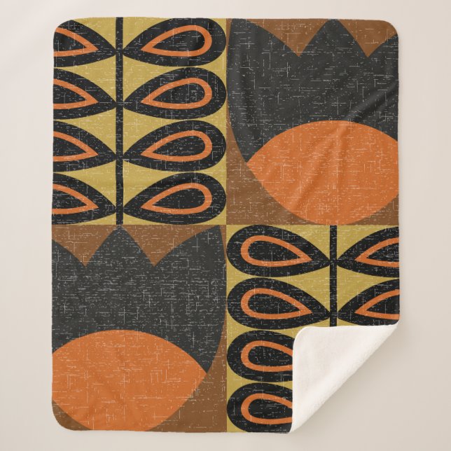 nahtloses Muster im skandinavischen Design-Stil. R Sherpadecke (Vorderseite)