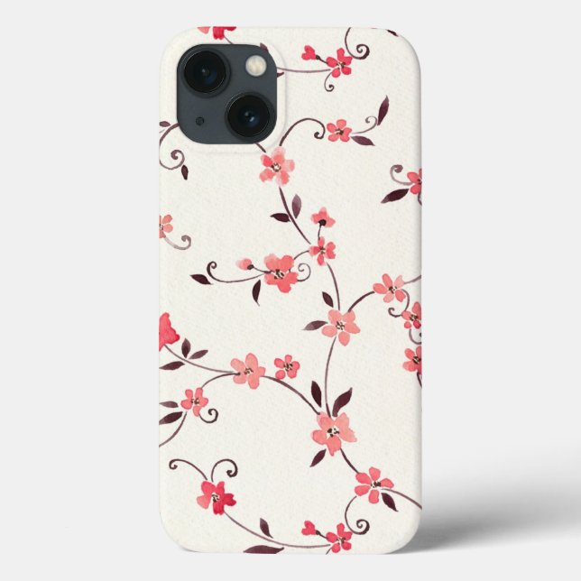 Nahtloses Muster in Aquarellfarbe mit stylischer F Case-Mate iPhone Hülle (Rückseite)