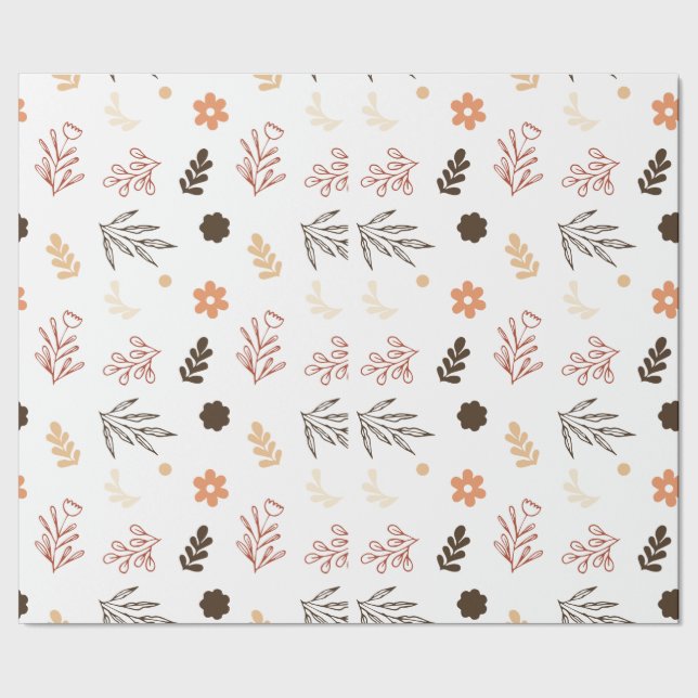 Nahtloses Muster in Pastellfarben mit Blume Geschenkpapier (Saum)