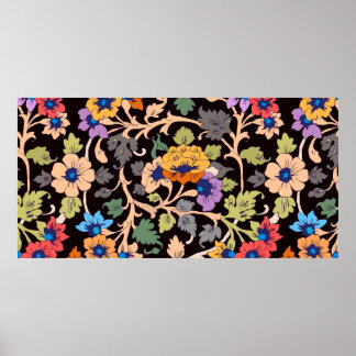 Nahtloses Muster. Klassische islamische Blumenschm Poster