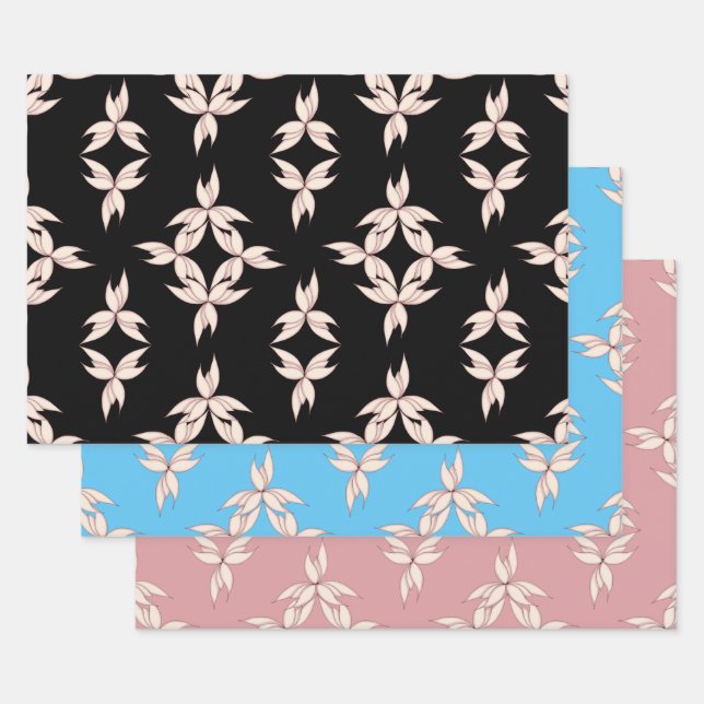 Nahtloses Muster Lilies Geschenkpapier Set (Set)