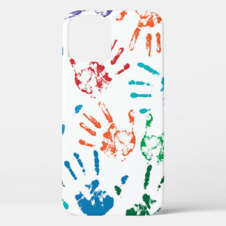 Nahtloses Muster mehrfarbiger menschlicher Hände a Case-Mate iPhone Hülle