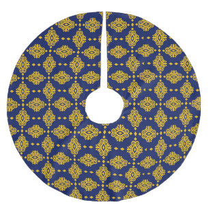 Nahtloses Muster mit Abstrakt geometrischem Stil. Polyester Weihnachtsbaumdecke