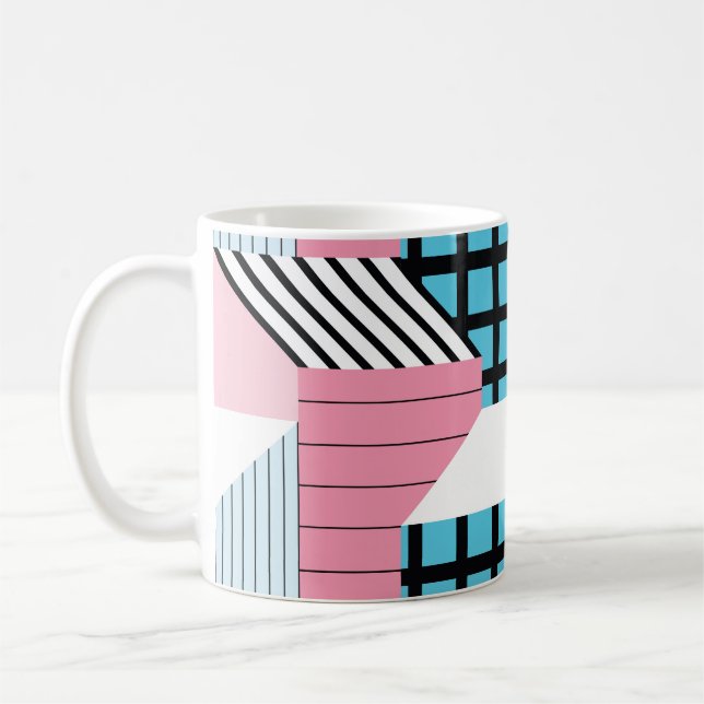 Nahtloses Muster mit abstrakten geometrischen Form Kaffeetasse (Links)