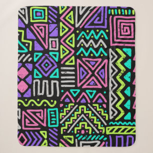 nahtloses Muster mit abstrakten Linien. geometrisc Sherpadecke