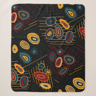 Nahtloses Muster mit abstrakten modernen Doodles. Sherpadecke