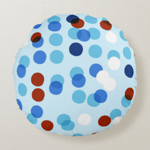 Nahtloses Muster mit abstrakter Doodle-Verzierung, Rundes Kissen