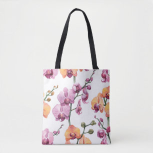 Nahtloses Muster mit Aquarellorchideen-Blume