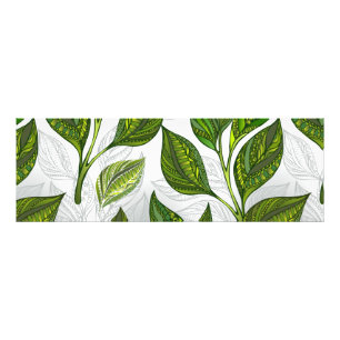 Nahtloses Muster mit Blätter aus grünem Tee Fotodruck