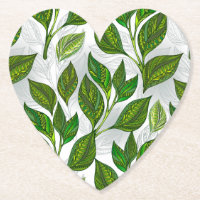 Nahtloses Muster mit Blätter aus grünem Tee