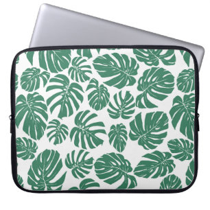 Nahtloses Muster mit Blätter von Monstera. Decorat Laptopschutzhülle